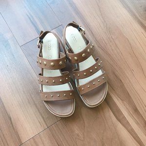 ECCO Touch Strap Plateau Wedge Sandals